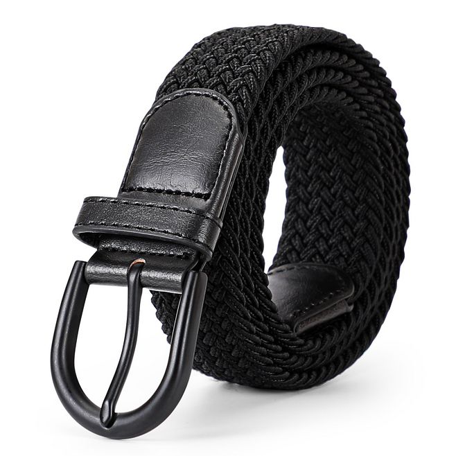 Braided Canvas Stretch Belt Elastic Casual Belt for Men/Junior 1.3"Wide